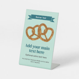 Bretzel Party Thema - Salate Snacks und Ihr Text Sockelschild