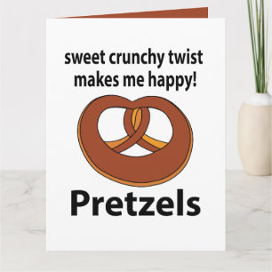 Bretzel Süße Knusprige Drehung Macht Mich Glücklic Karte