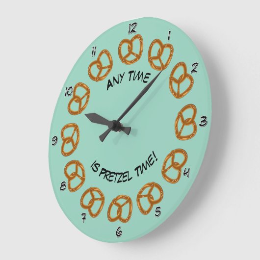 Bretzel Time Twisted Brot oder Salty Snack eigener Große Wanduhr (Winkel)