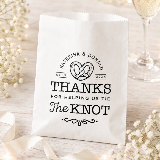 Bretzel wir die Gastgeschenk Hochzeit der Knochen  Geschenktütchen