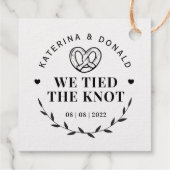 Bretzel wir die Knotehe tippen Geschenkanhänger (Rückseite)