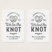 Bretzel Wir tippten die Gastgeschenk Hochzeit des (Vorne & Hinten)