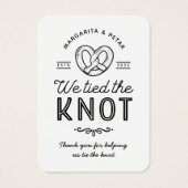 Bretzel Wir tippten die Gastgeschenk Hochzeit des (Rückseite)