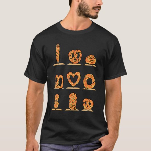 Bretzel-Yoga T-Shirt (Vorderseite)