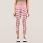 Bretzels mit Ihrem lustigen Bild bei Waist hübsch Capri Leggings (Vorderseite)
