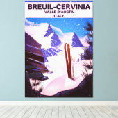 Breuil-Cervinia, Valle d’Aosta, italy, Skiposter Leinwanddruck (Insitu (Holzboden))