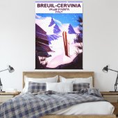 Breuil-Cervinia, Valle d’Aosta, italy, Skiposter Leinwanddruck (Insitu (Schlafzimmer))