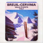 Breuil-Cervinia, Valle d’Aosta, italy, Skiposter Mousepad (Vorne)