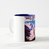 Breuil-Cervinia, Valle d’Aosta, italy, Skiposter Zweifarbige Tasse (Vorderseite Links)