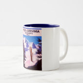 Breuil-Cervinia, Valle d’Aosta, italy, Skiposter Zweifarbige Tasse (VorderseiteRechts)
