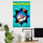 Breuil-Cervinia, Valle d'Aosta Italia, Skiposter Poster (Heimbüro)