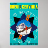 Breuil-Cervinia, Valle d'Aosta Italia, Skiposter Poster (Vorne)