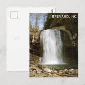 Brevard NC Looking Glass Falls Waterfall Postkarte (Vorne/Hinten)