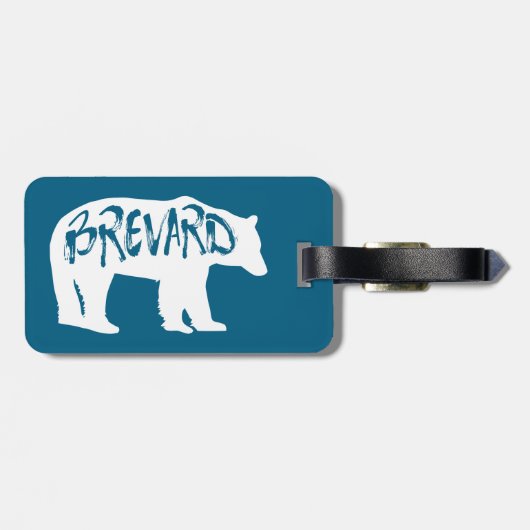 Brevard North Carolina Bear Gepäckanhänger (Rückseite horizontal)