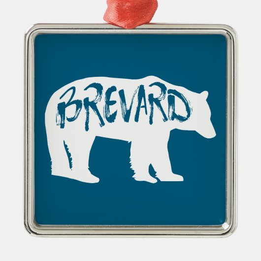 Brevard North Carolina Bear Ornament Aus Metall (Vorne)