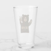 Brevard North Carolina Peace Bear Glas (Rückseite)