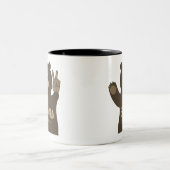 Brevard North Carolina Peace Bear Zweifarbige Tasse (Mittel)