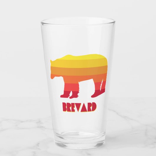 Brevard North Carolina Rainbow Bear Glas (Vorderseite)