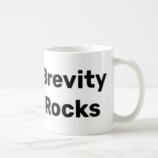 Brevity Rocks - Verlassen Tasse (Rechts)