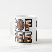 „Brew auf schöne Weise geschrieben“ Kaffeetasse (Vorderseite Links)