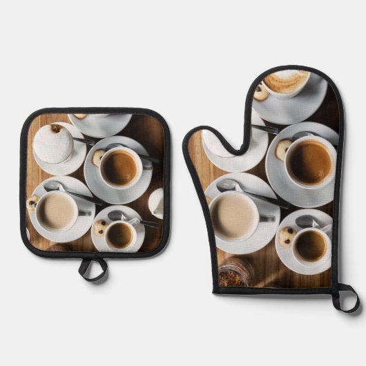 Brew & Bake Ofenhandschuh & Topflappen-Set (Vorderseite)
