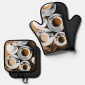 Brew & Bake Ofenhandschuh & Topflappen-Set (Vorderseite/Rückseite)