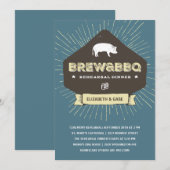 Brew & BBQ | Rustikale Probe-Dinner-Einladung Einladung (Vorne/Hinten)