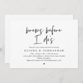 Brew, bevor ich es tue, Hochzeit Probe Dinner Einladung (Vorne/Hinten)