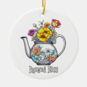 Brew Bliss Teapot Keramik Ornament (Vorne)