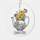 Brew Bliss Teapot Keramik Ornament (Links)