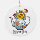 Brew Bliss Teapot Keramik Ornament (Hinten)