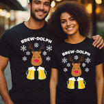 Brew-Dolph Funny Reindeer Beer Christmas Rudolph T-Shirt<br><div class="desc">Brew-Dolph Funny Rudolph Reindeer Bierweihnachtsfest Alkohol trinken T - Shirt</div>