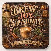 Brew Freude, Langsam Schlürfen Getränkeuntersetzer (Vorderseite)