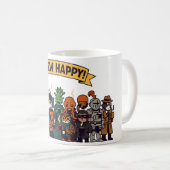 “Brew Happy! Coffee Crew Kaffeetasse (VorderseiteRechts)