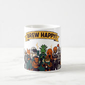 “Brew Happy! Coffee Crew Kaffeetasse (Mittel)