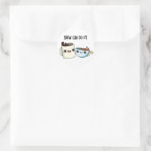 Brew kann es lustig Kaffee Pub Runder Aufkleber (Tasche)