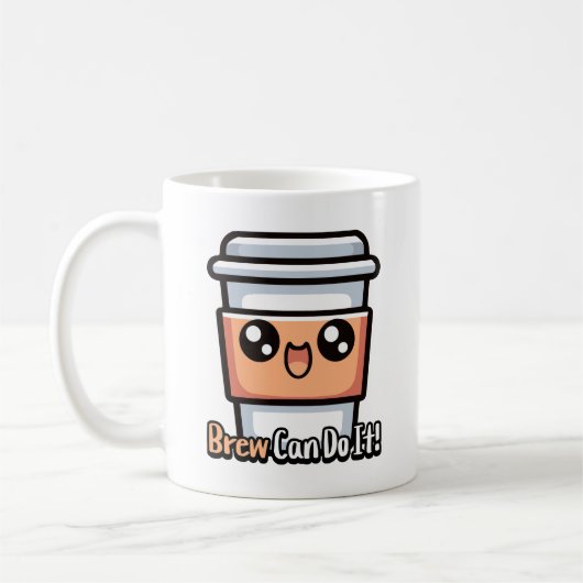 Brew kann es schaffen! Niedlicher Kaffeepull Kaffeetasse (Links)