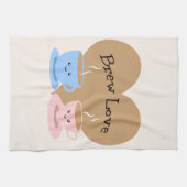 Brew-Liebe! Kaffee-Tassen Handtuch (Horizontal)