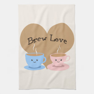 Brew-Liebe! Kaffee-Tassen Handtuch