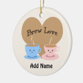 Brew-Liebe! Kaffee-Tassen Keramik Ornament (Links)