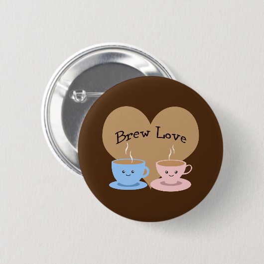Brew Liebe! Kaffeemugs Button (Vorne & Hinten)