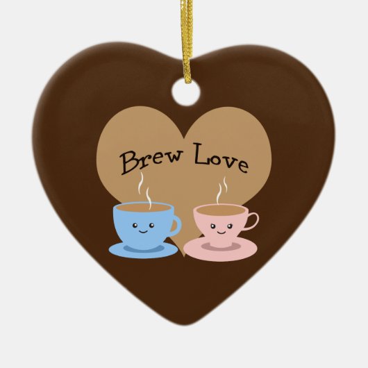 Brew Liebe! Kaffeemugs Keramikornament (Vorne)