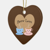 Brew Liebe! Kaffeemugs Keramikornament (Links)