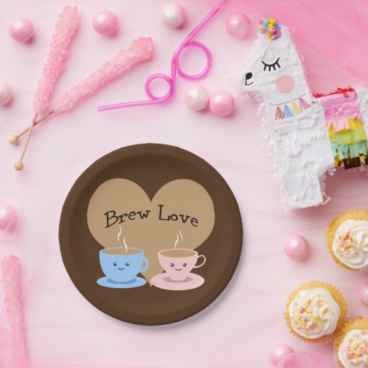 Brew Liebe! Kaffeemugs Pappteller (Party)