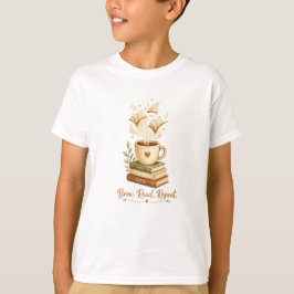 Brew. Lies. Wiederhol. | Gemütlicher Kaffee- & Buc T-Shirt