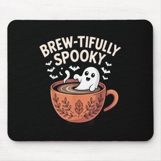 Brew-mütig Spuk ghoful-Kaffeehaus Mousepad (Vorne)