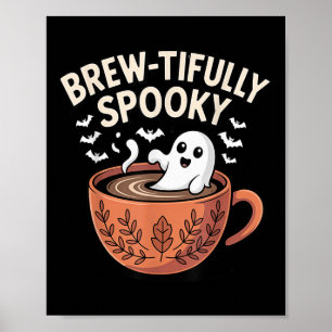 Brew-mütig Spuk ghoful-Kaffeehaus Poster
