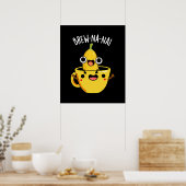 Brew-nana Funny Banana Pun Dark BG Poster (Küche)