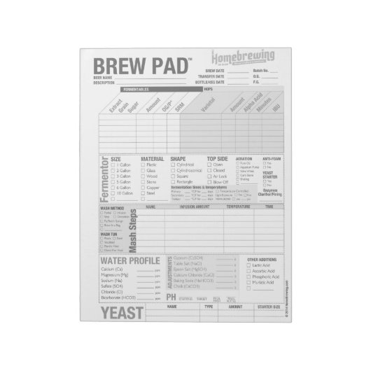 Brew Pad Notizblock (Rotiert)