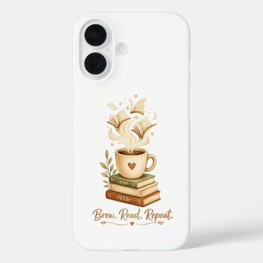 Brew. Read. Repeat. | Gemütlicher Kaffee- & Buchli Case-Mate iPhone Hülle (Rückseite)